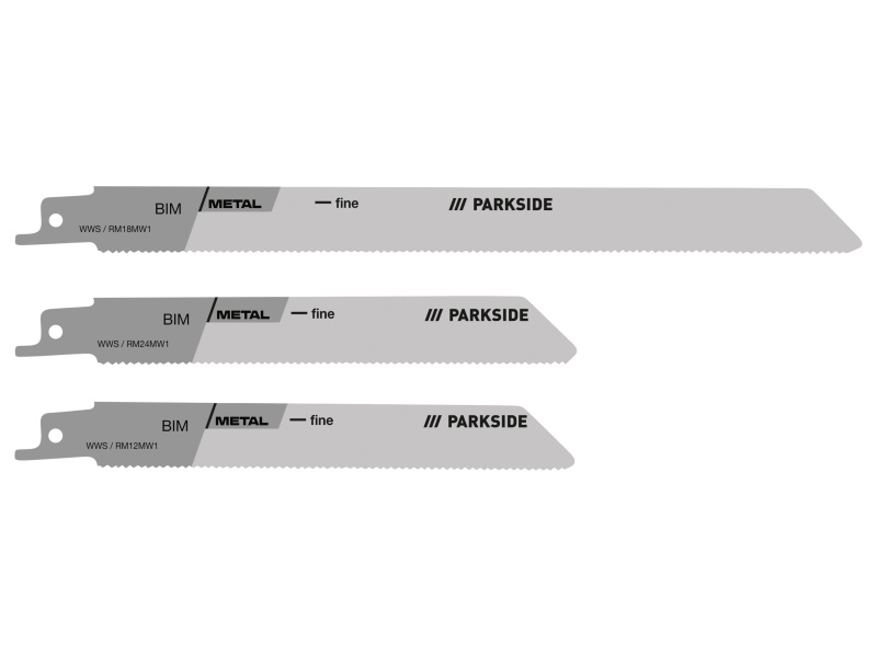 Parkside® Sada pilových listů Pfsz 4 B1, 3dílná (kov, 3dílná sada)