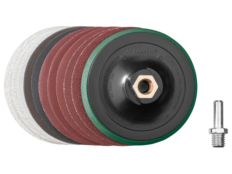 Sada brusných kotoučů, Ø 115 mm (brusný kotouč se stopkou)