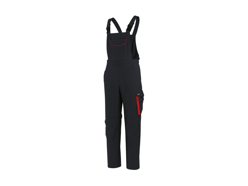 Parkside® Pánské pracovní kalhoty s laclem (černá, S (44/46))