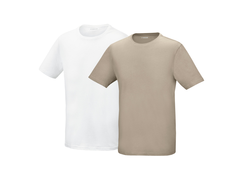 Parkside® Pánské triko, 2 kusy (béžová/bílá, L (52-54))