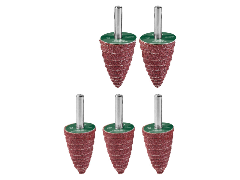 Parkside® Příslušenství k leštičce, Ø 6,3 mm (sada kuželových brusných nástavců, 5dílná)