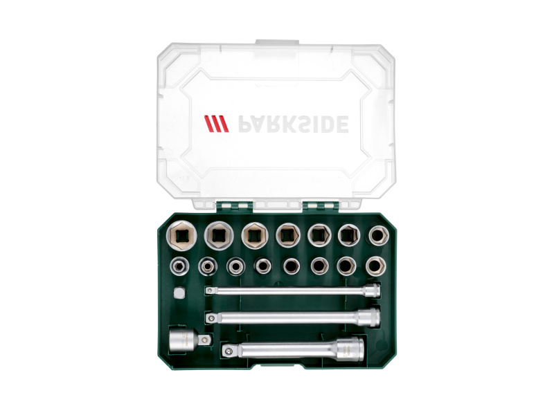 Parkside® Sada ráčen / Sada nástrčných klíčů (sada nástrčných klíčů, 20dílná)