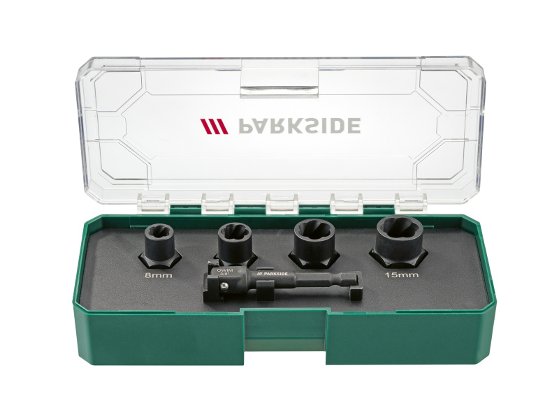 Parkside® Sada rázových utahováků / Sada na vytahování šroubů / matic (spirálový nástrčný klíč)
