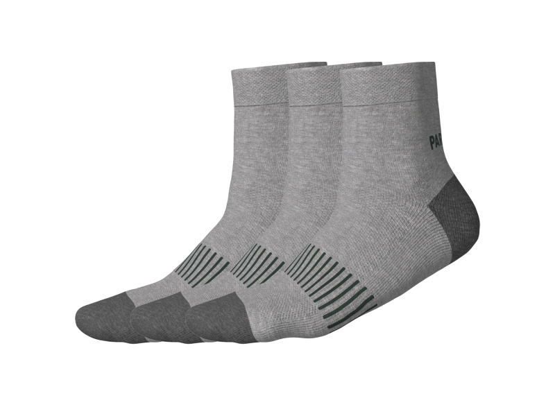 Parkside® Pánské pracovní ponožky, 3 páry (šedá, 47-50)