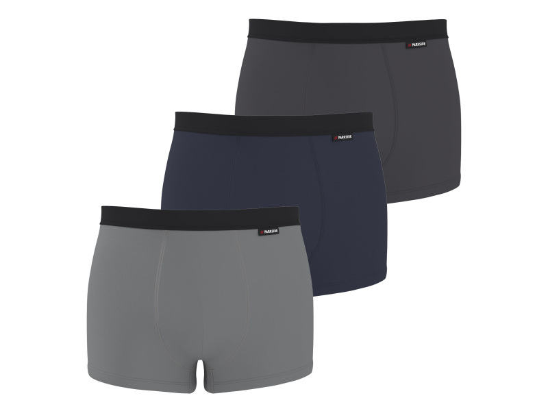 Parkside® Pánské boxerky, 3 kusy (tmavě modrá/šedá/světle šedá, 7/Xl)
