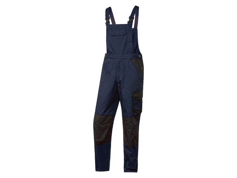 Parkside® Pánské zateplené pracovní kalhoty s laclem (tmavě modrá / černá, 50)