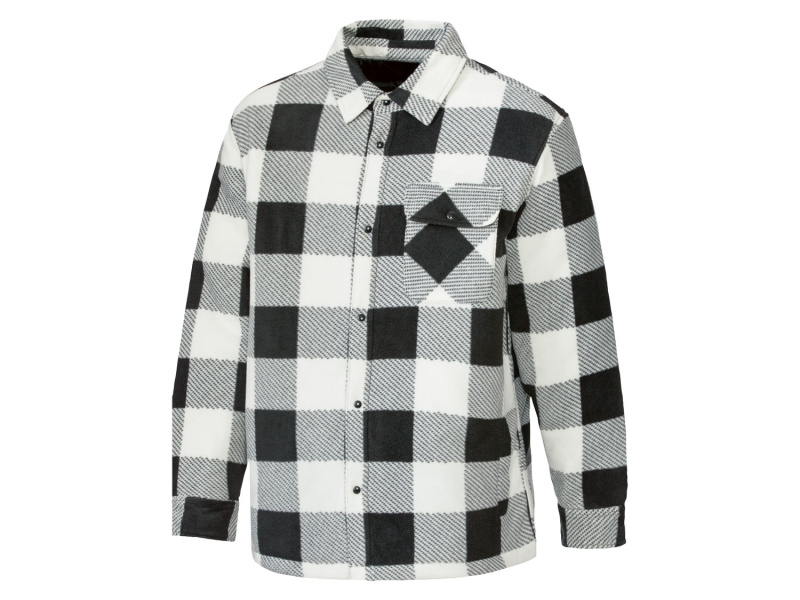 Parkside® Pánský flanelový overshirt (XL (56/58), bílá)