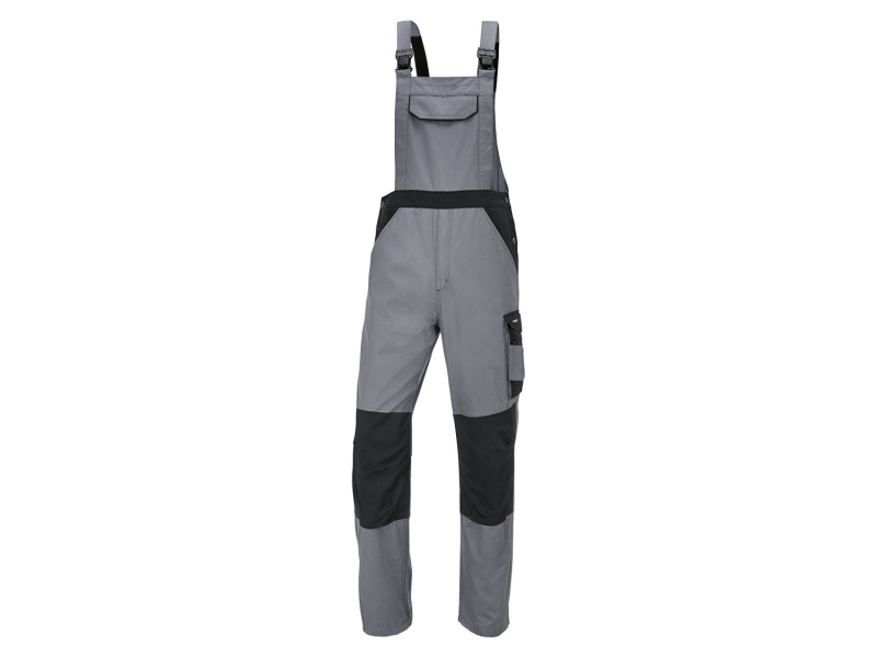 Parkside® Pánské zateplené pracovní kalhoty s laclem (54, šedá/černá)