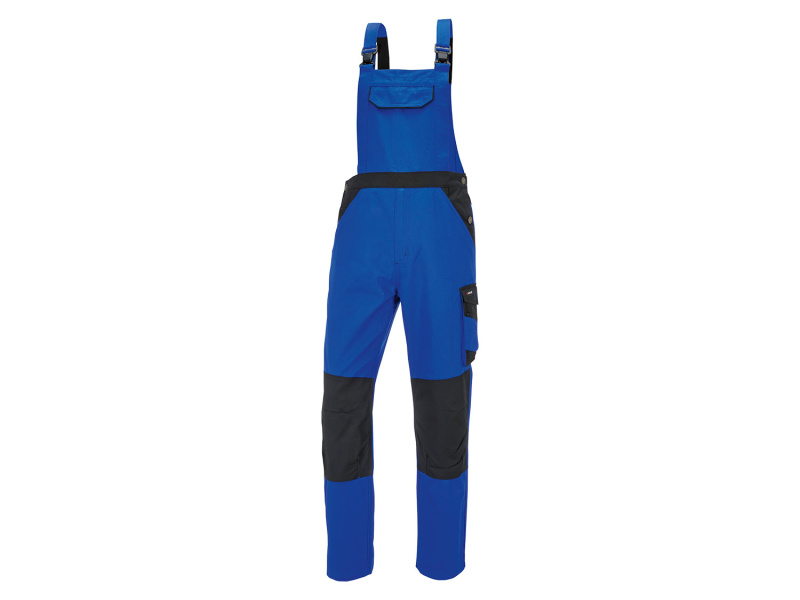 Parkside® Pánské zateplené pracovní kalhoty s laclem (50, modrá/černá)