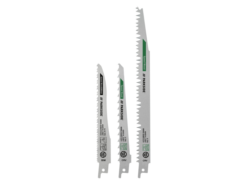 Parkside® Sada pilových listů Pfsz 3 B1, 3dílná (surové dřevo, 3dílná sada)