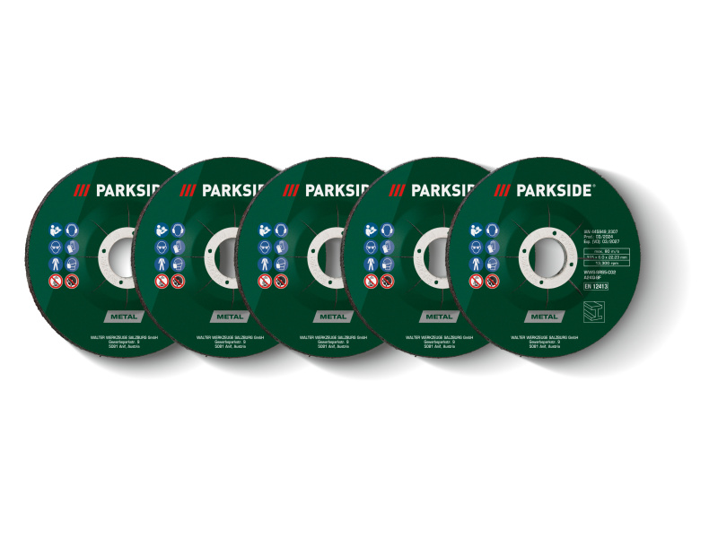 Parkside® Sada brusných kotoučů Pwszsp 1, Ø 115 mm (hrubovací kotouče)