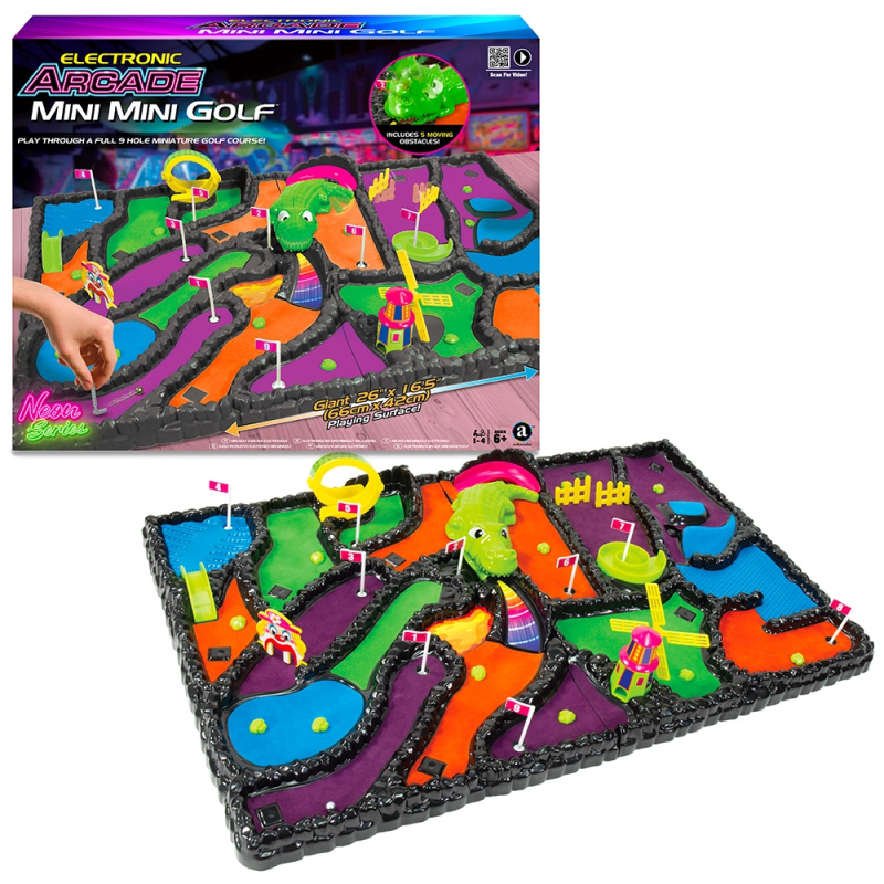 Elektronický arkádový mini golf Neon
