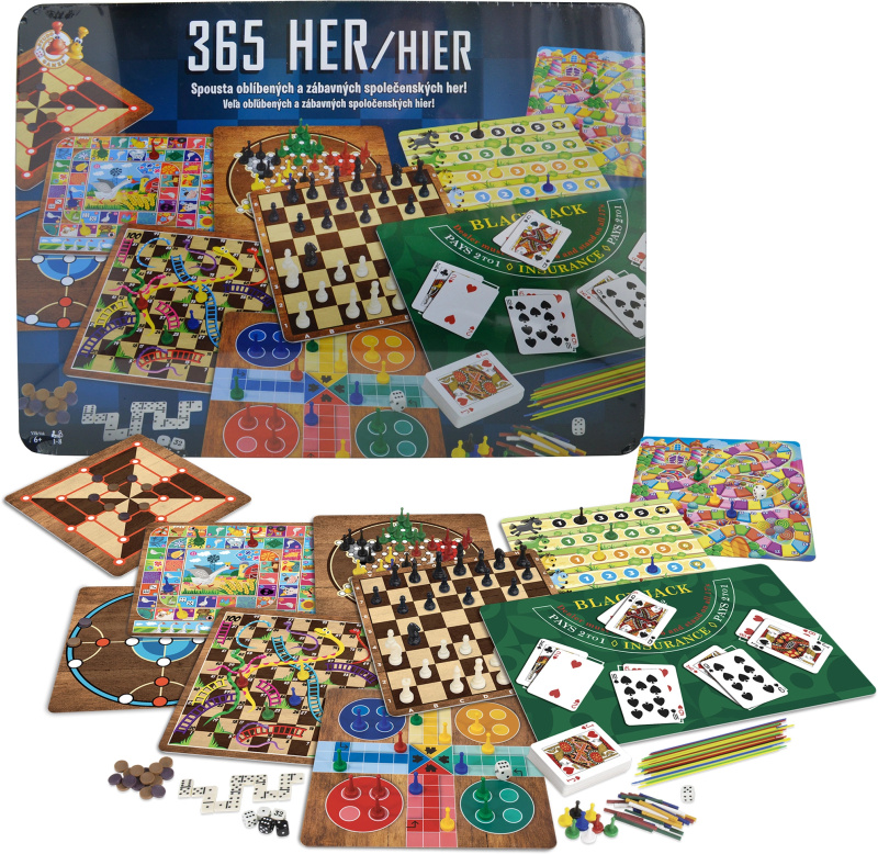 STUDO GAMES - 365 společenských her v plechovém pouzdře