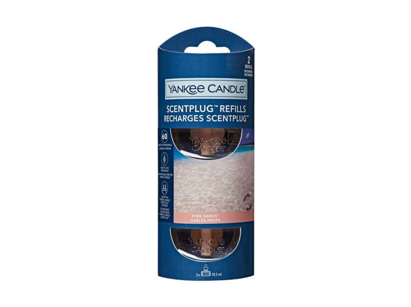 YANKEE CANDLE PINK SANDS NÁHRADNÍ NÁPLŇ (2KS) PRO VŮNI DO ELEKTRICKÉ ZÁSUVKY