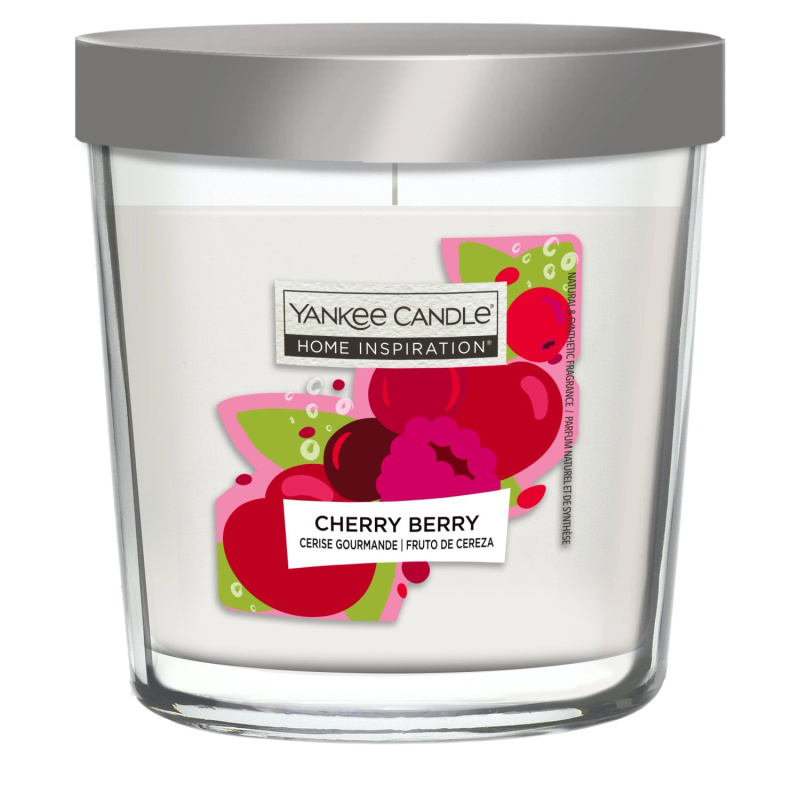Yankee Candle Vonná svíčka ve skle Home Inspiration Cherry Berry, 200 g