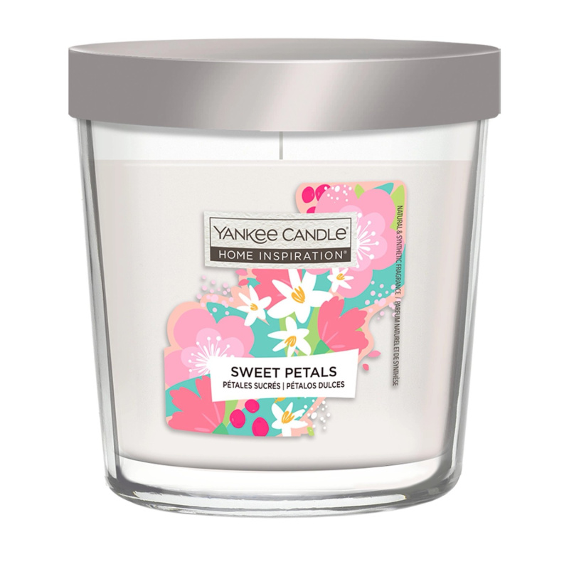 Yankee Candle Vonná svíčka ve skle Home Inspiration Sweet Petals, 200 g