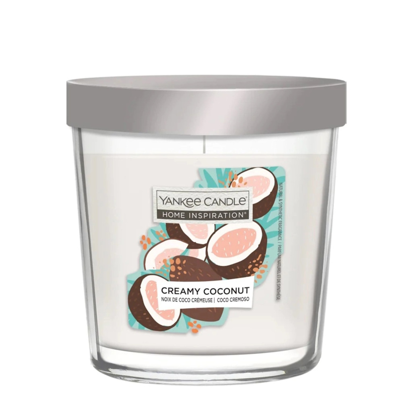 Yankee Candle Vonná svíčka ve skle Home Inspiration Creamy Coconut, 200 g