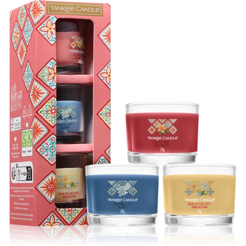 Yankee Candle Hello Italy! dárková sada 3x37 g