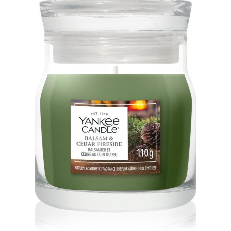 Yankee Candle Balsam & Cedar Fireside vonná svíčka Signature 110 g