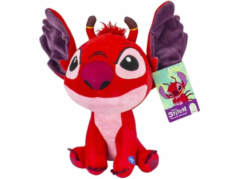 Plyšový LEROY STITCH červený se zvukem 30cm