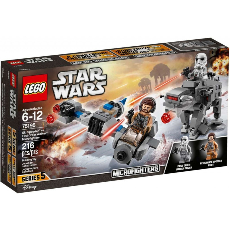 Lego® star wars 75195 snežný spídr™ a kráčející kolos prvního řádu™
