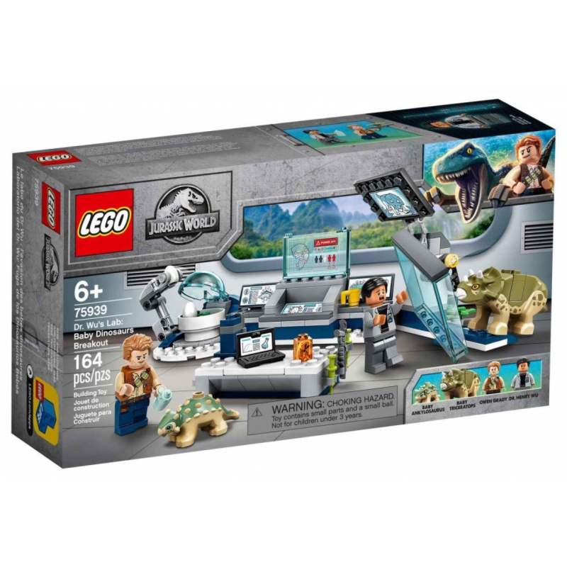 Lego® jurassic world 75939 laboratoř dr. wu: útěk dinosauřích mláďat