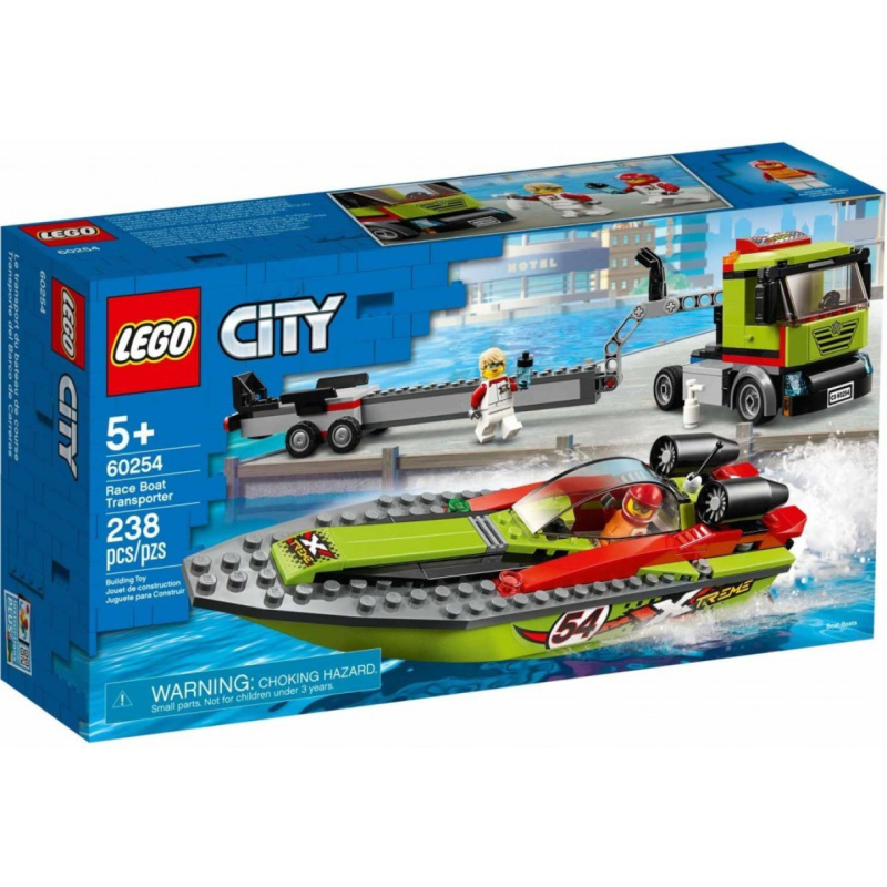 Lego® city 60254 přeprava závodního člunu