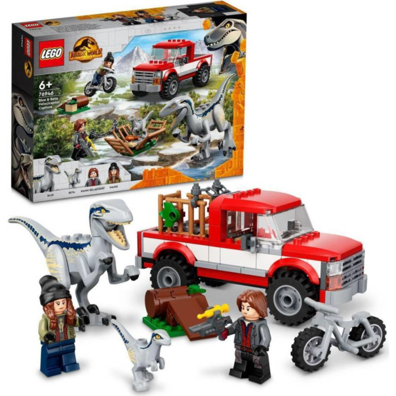 Lego® jurassic world 76946 odchyt velociraptorů blue a bety