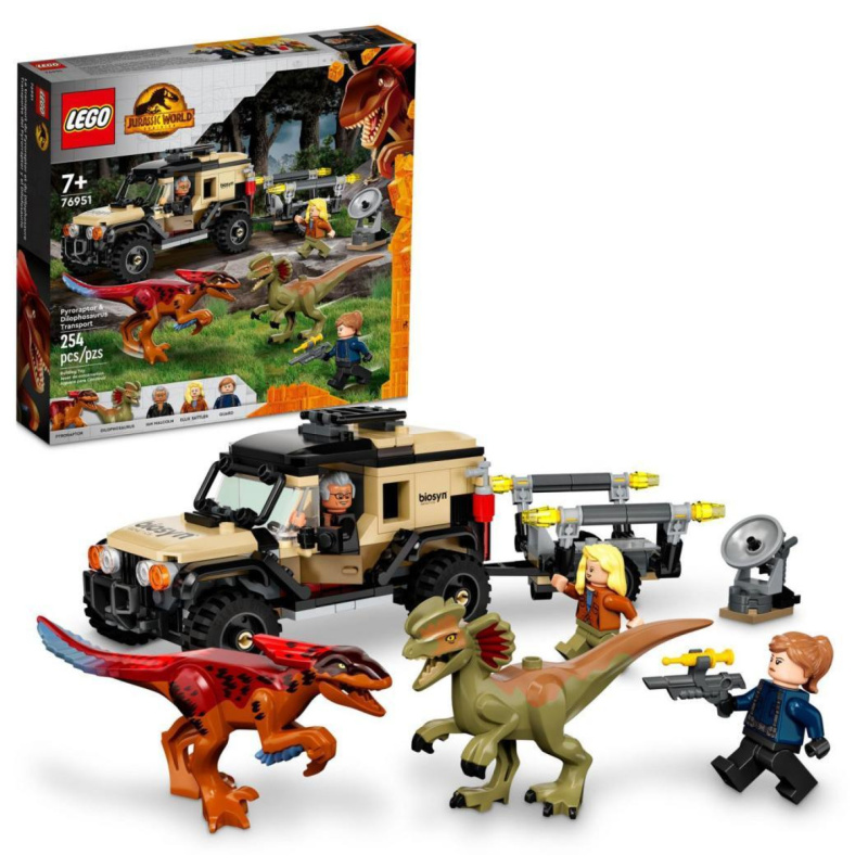 Lego® jurassic world 76951 přeprava pyroraptora a dilophosaura