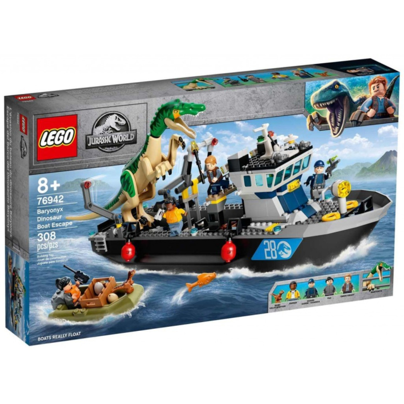 Lego® jurassic world 76942 útěk baryonyxe z lodě