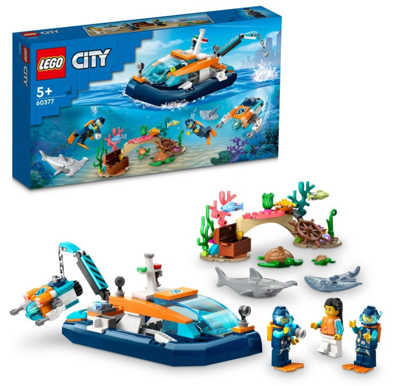 LEGO® City 60377 Průzkumná ponorka potápěčů