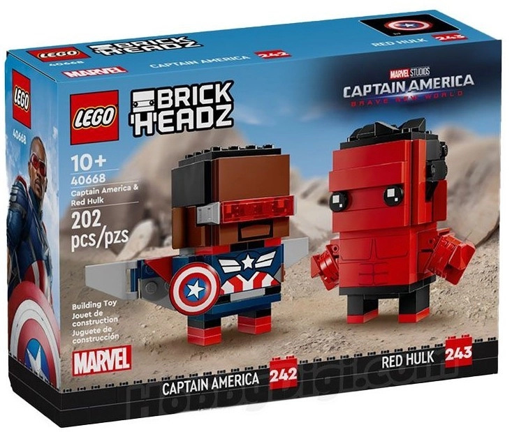 LEGO BrickHeadz Captain America a Red Hulk – stavebnice figurek