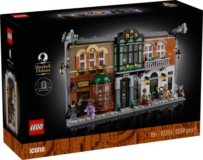 Lego Icons Sherlock Holmes: knižní výklenek (book nook)