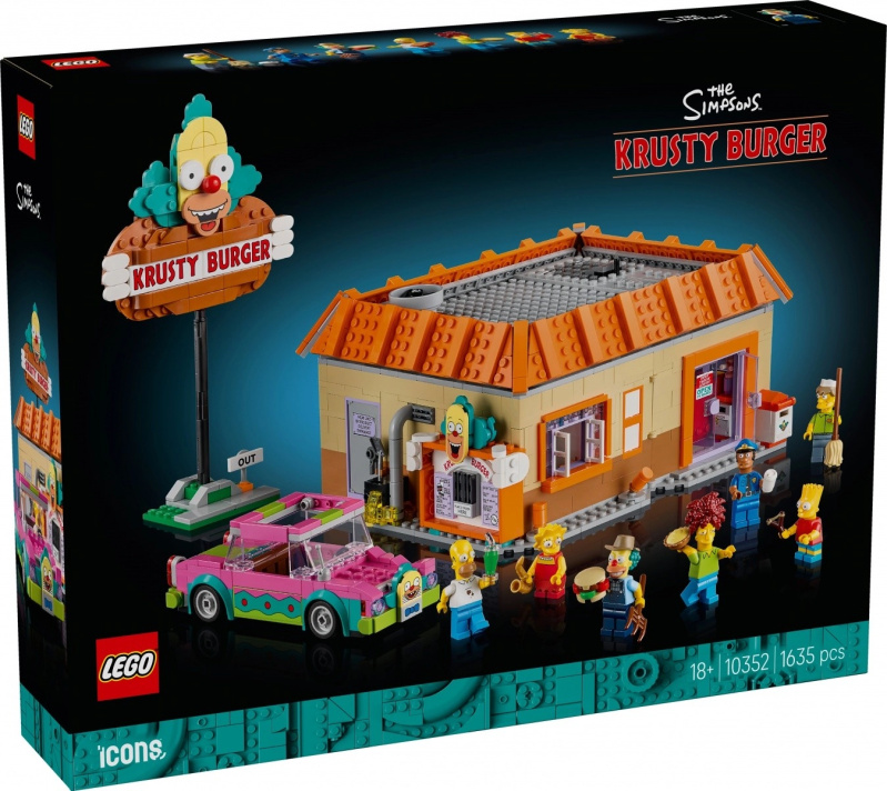 icons 10352 the simpsons: krusty burger stavebnice pro dospělé