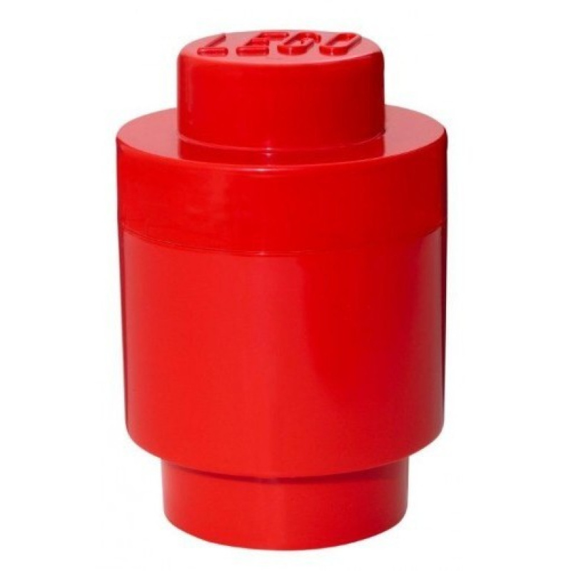 Lego® úložný box kulatý červený