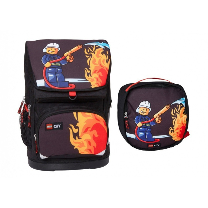 Školní aktovka lego city fire large  2-dílný set