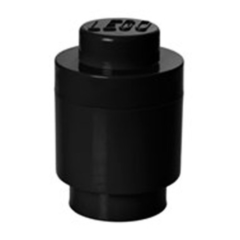 Lego® úložný box kulatý černý