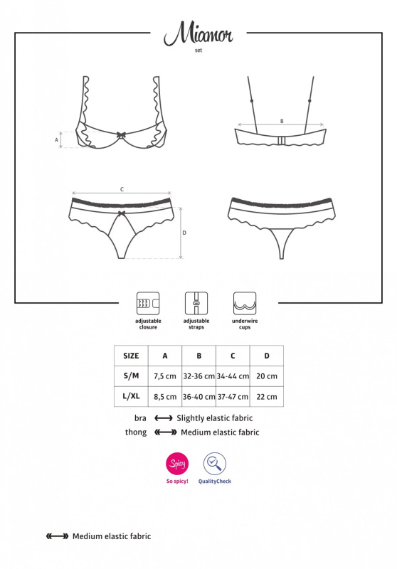 Set Miamor set - Obsessive černá L/XL