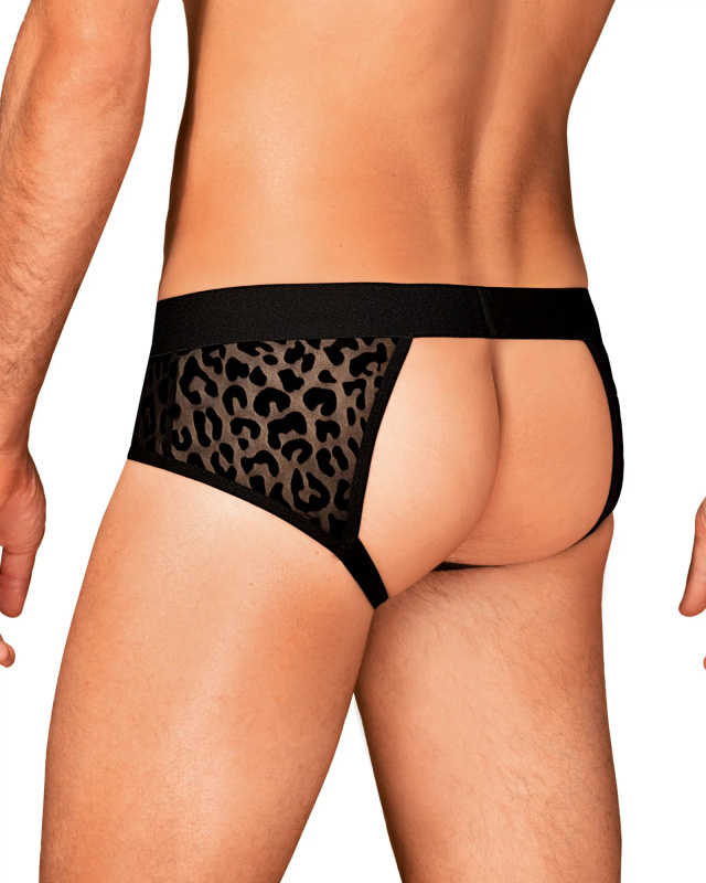 Pánské slipy otevřené Azmeron jockstrap - Obsessive černá S/M