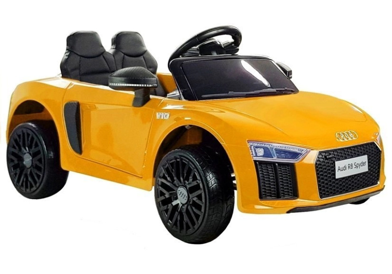 Lean Cars Audi R8 Spyder elektrická jízda žlutá
