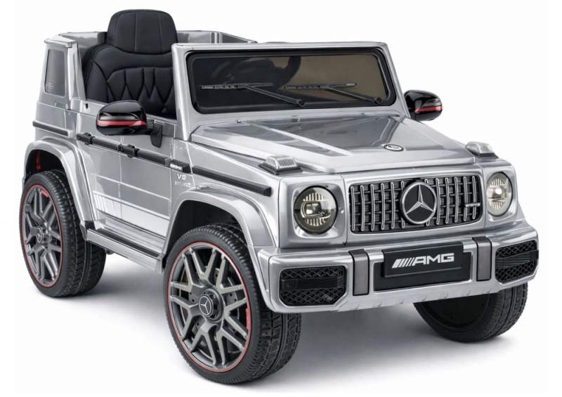 Elektrické autíčko MERCEDES-AMG G 63, stříbrné lakované