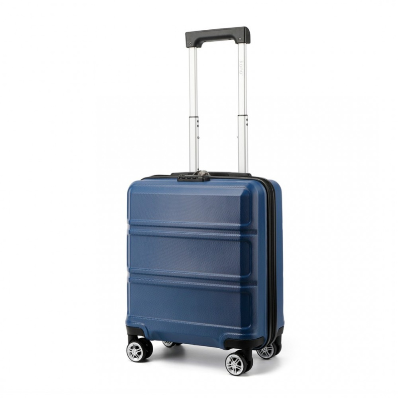 KONO Kabinové příruční zavazadlo s horizontálním designem - ABS - navy - 25L K1871-1L
