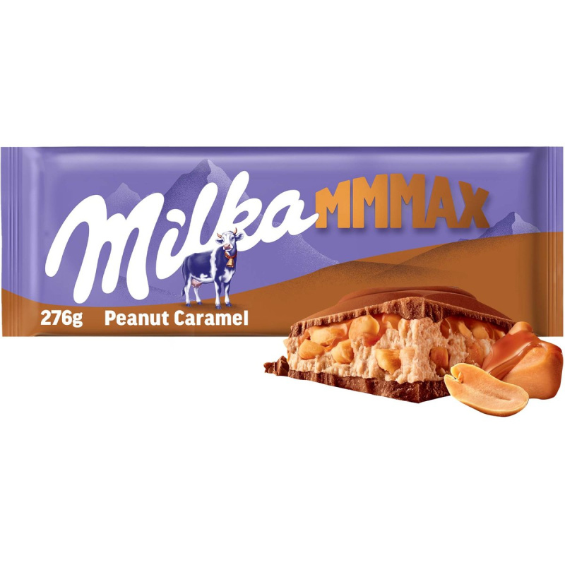 Milka čokoláda Mmmax Peanut Caramel mléčná s arašídy