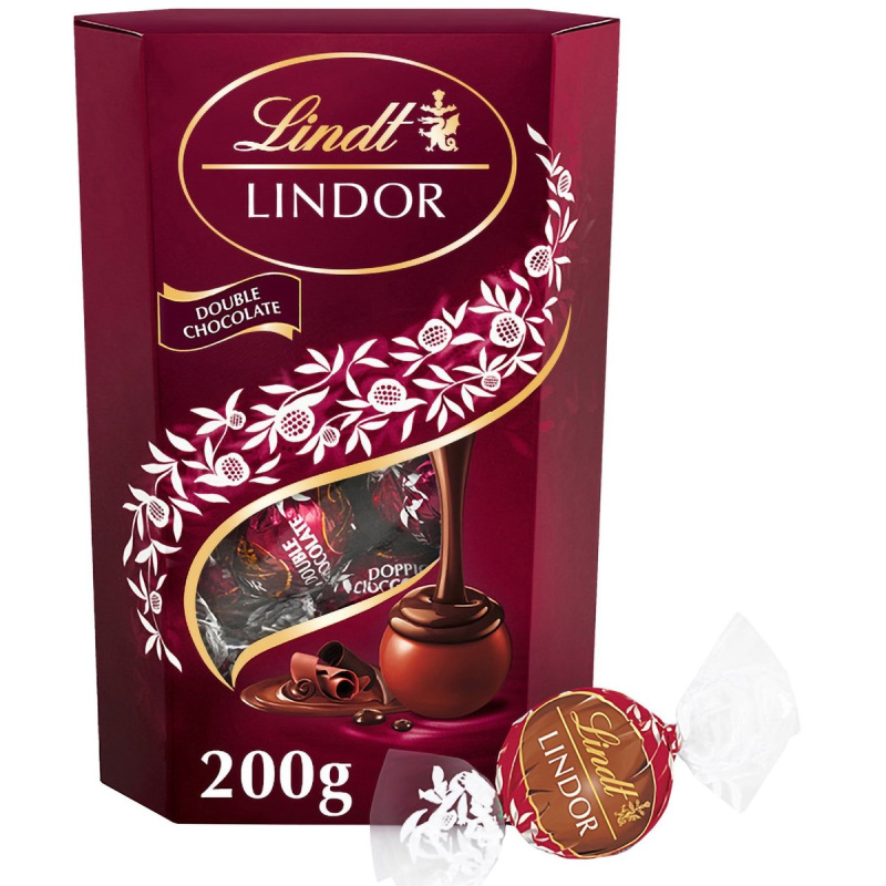 Lindt Bonboniéra LINDOR čokoládové pralinky Double Chocolate