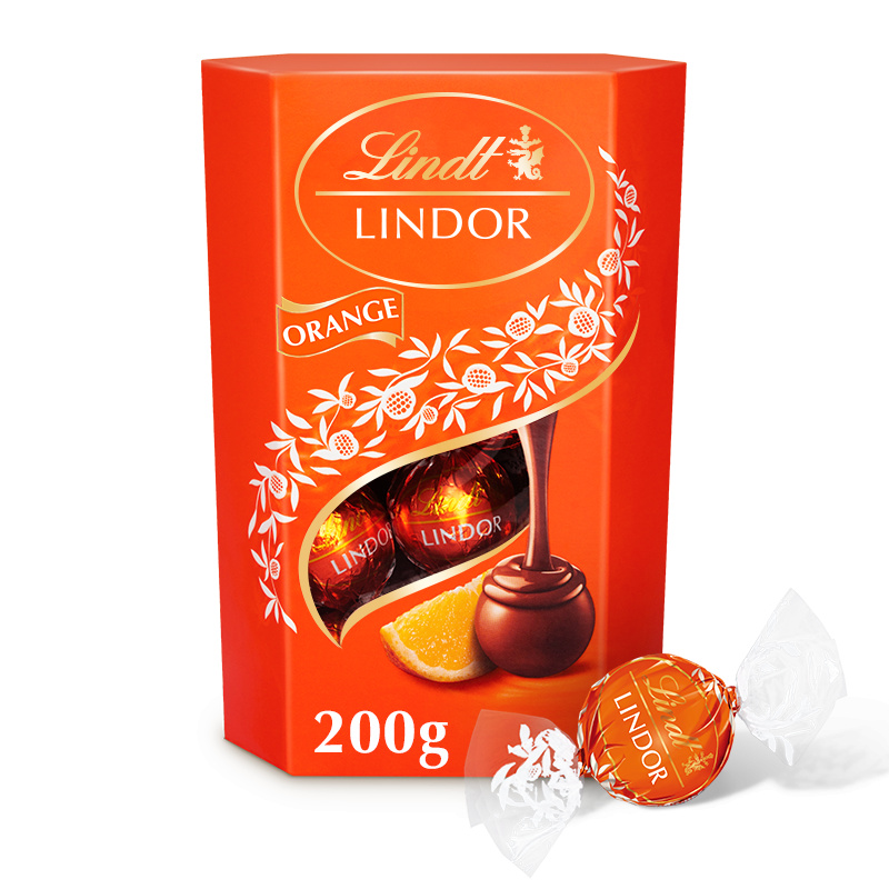 LINDOR pralinky Pomeranč 200g