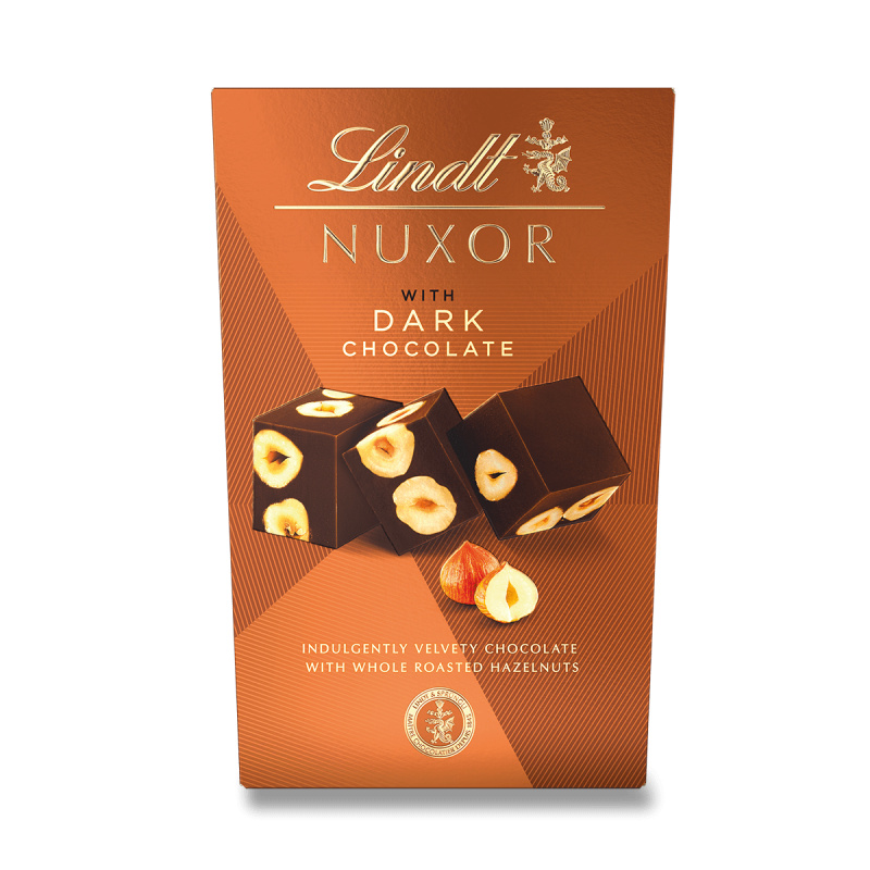 Lindt Nuxor Dark - hořká čokoláda s ořechy - 150 g