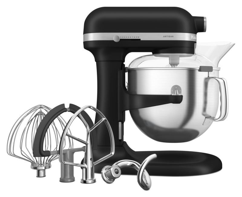 KitchenAid Kuchyňský robot Artisan 5KSM70SHX, se zvedací mísou 6,6 l, matná černá 5KSM70SHXEBM
