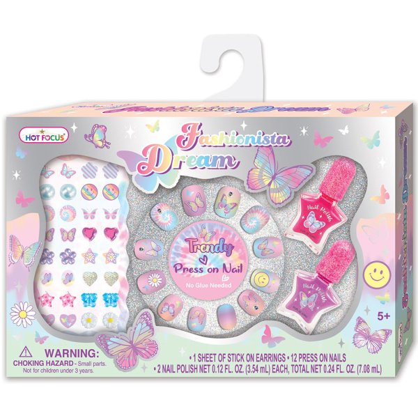 Sada laků a samolepek na nehty MOTÝL