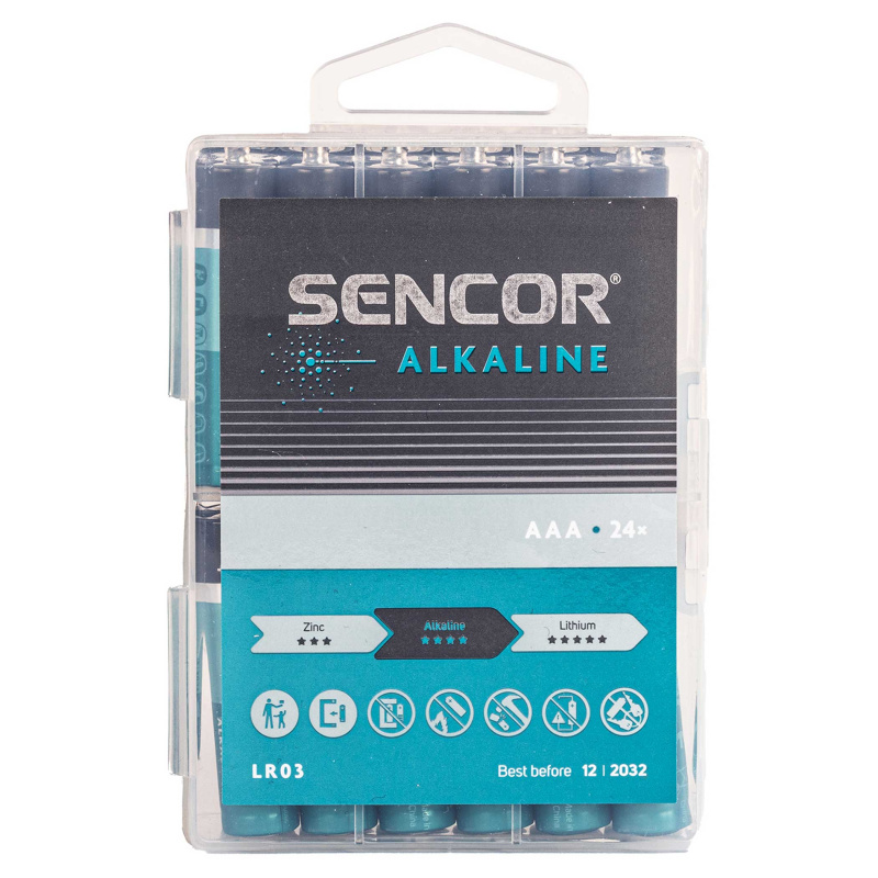 Sencor SBA LR03 24 BOX AAA Alkalická baterie LR03 AAA