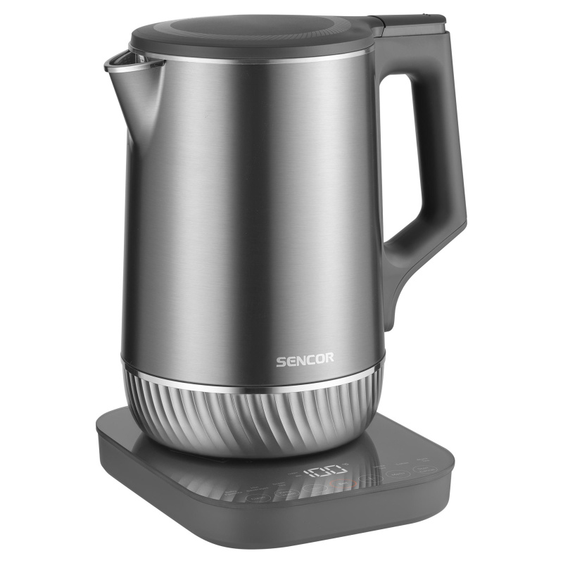 Sencor SWK 0850GY Dvoustěnná rychlovarná konvice U-Shape s nastavitelnou teplotou